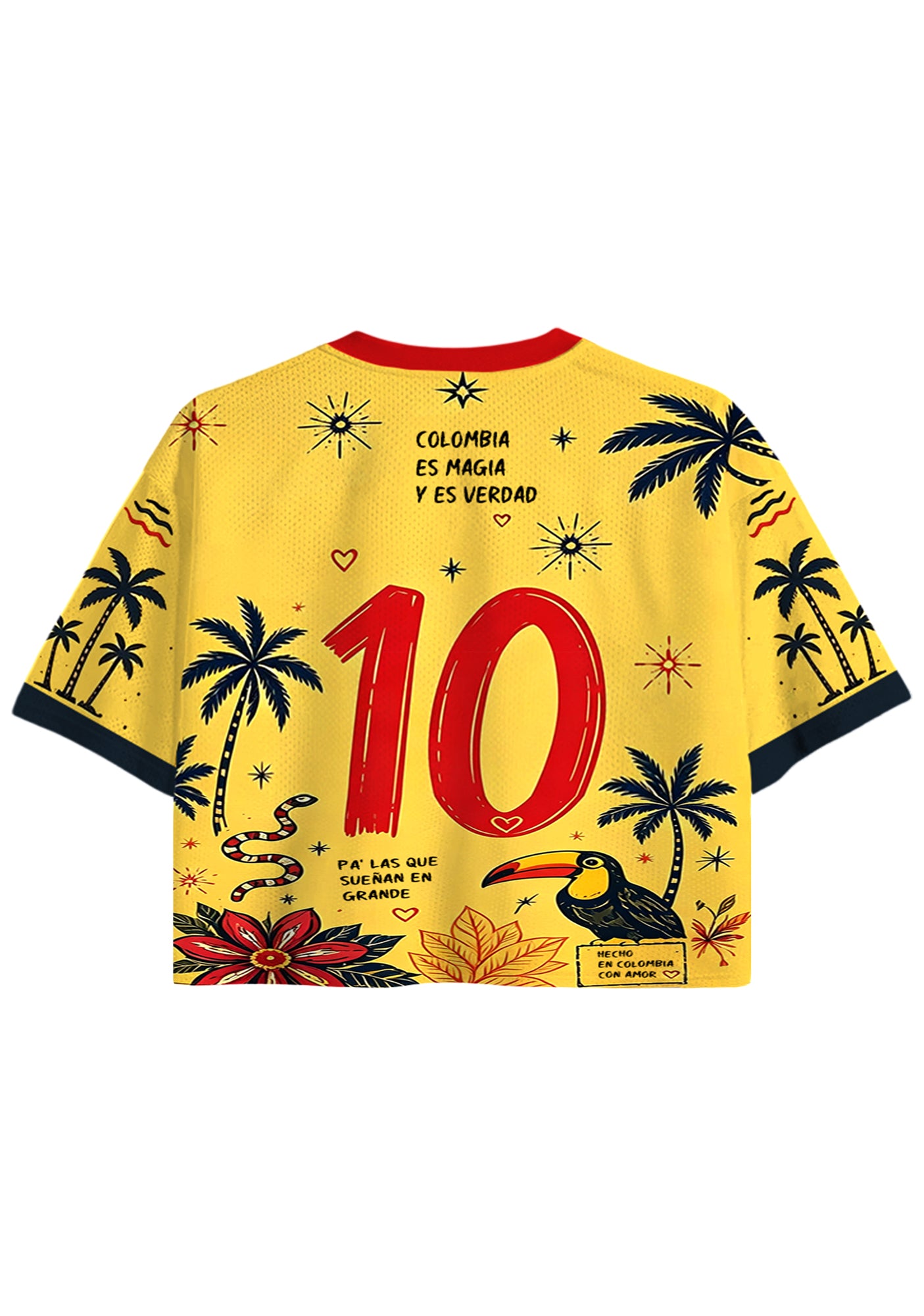 Colombia Tropical Macaw Sun Bus Cropped Jersey Shirt Secondary image