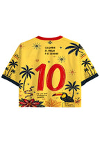 Colombia Tropical Macaw Sun Bus Cropped Jersey Shirt