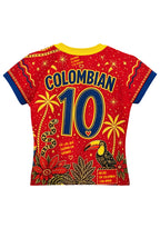 Colombia Culture All Over Print Red Baby Tee