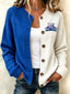 Women'S Casual Football Plant Knitted Cardigan Top