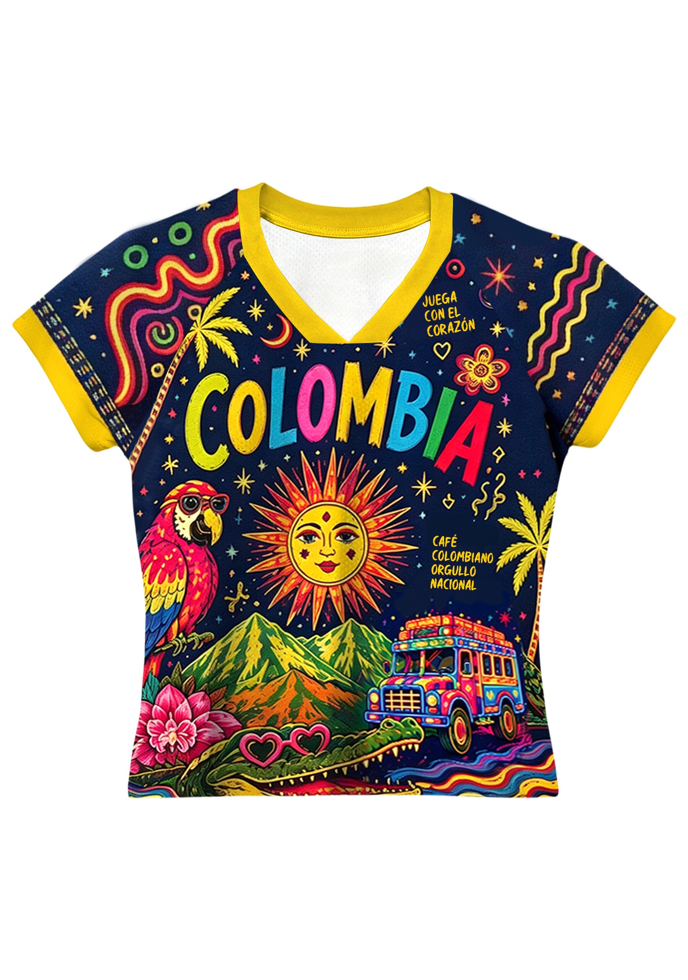 Colorful Colombia Culture Baby Tee