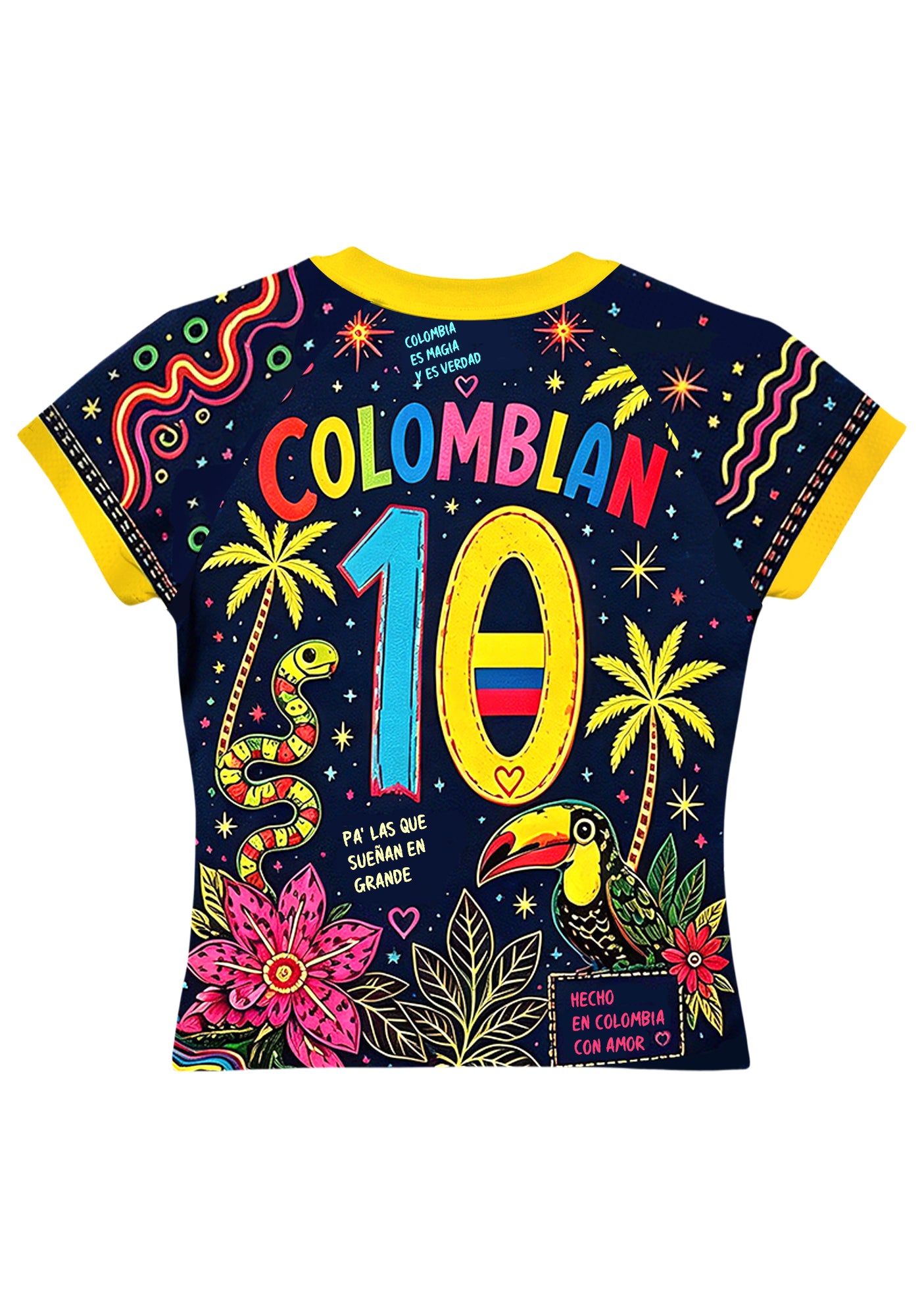Colorful Colombia Culture Baby Tee Secondary image