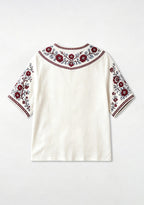 Boho Floral Border Aston Villa V-Neck Blouse