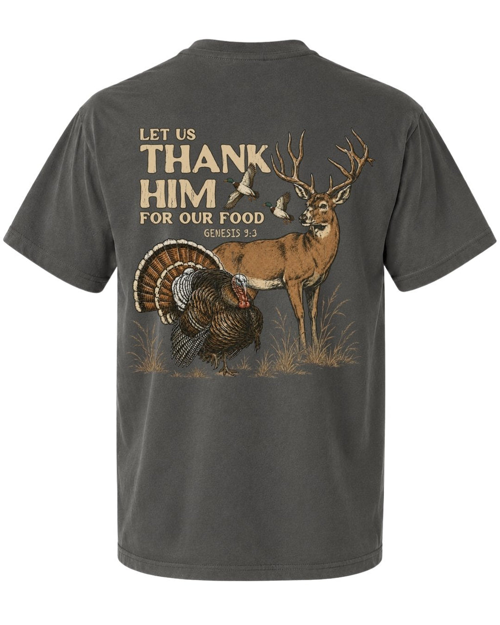 Let Us Thank Him For Our Food POCKET tee