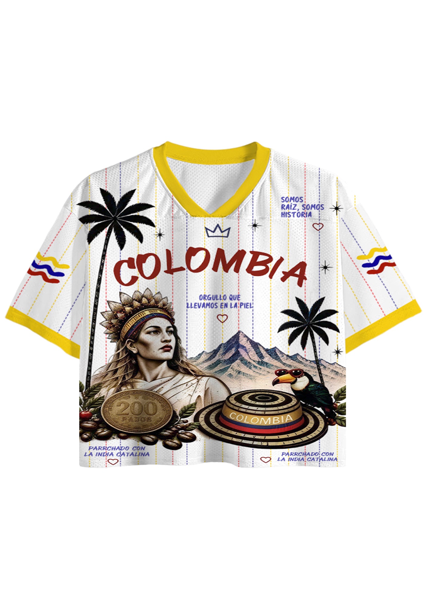 Colombia Indigenous Culture Cropped Jersey Shirt Main image