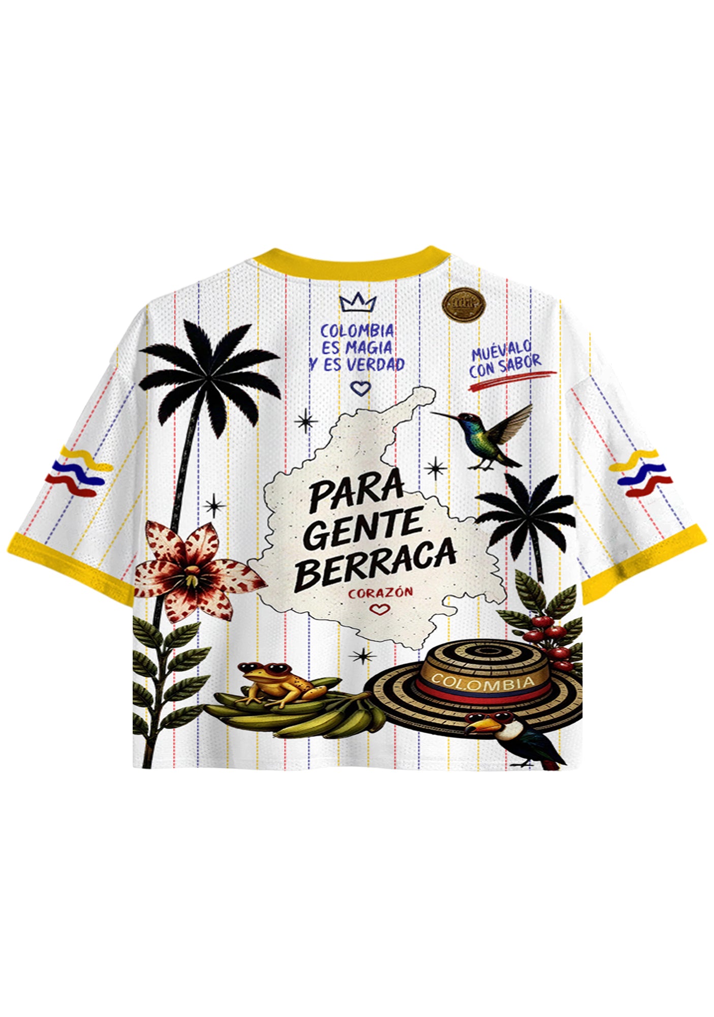 Colombia Indigenous Culture Cropped Jersey Shirt Secondary image