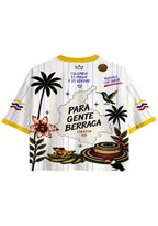Colombia Indigenous Culture Cropped Jersey Shirt