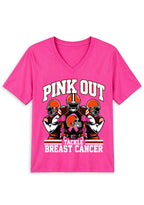 Cleveland Browns Pink Out Tackle Breast Cancer Awareness V-Neck T-Shirt