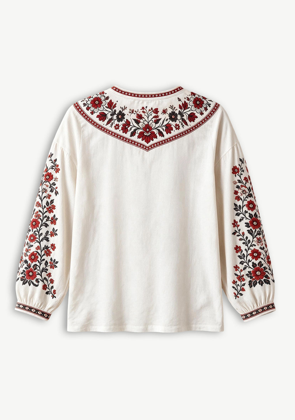 Tampa Bay Buccaneers Boho Floral Printed V-Neck Long Sleeve Shirt