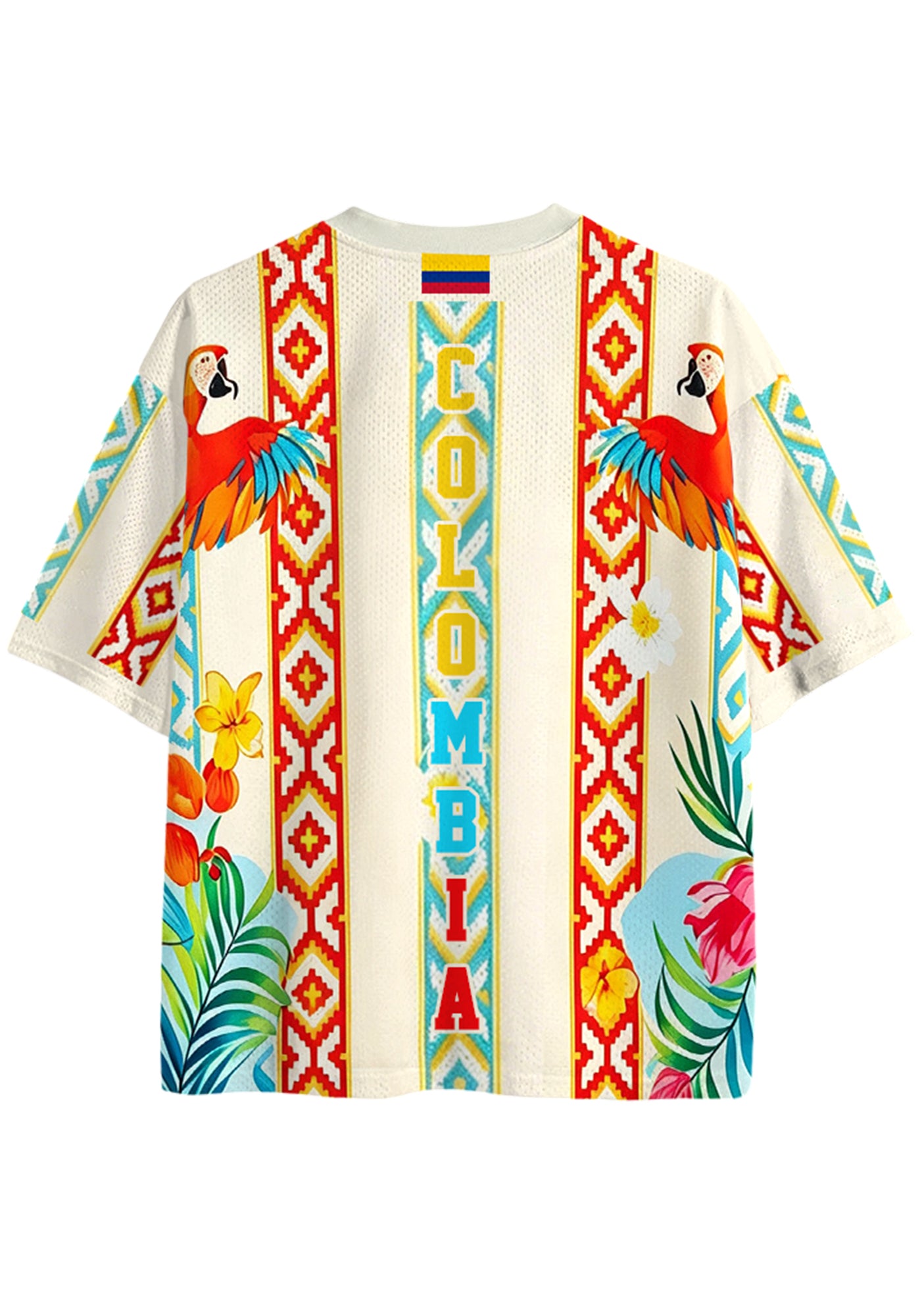 Tropical Floral Tribal Colombia Mesh Jersey Shirts Secondary image