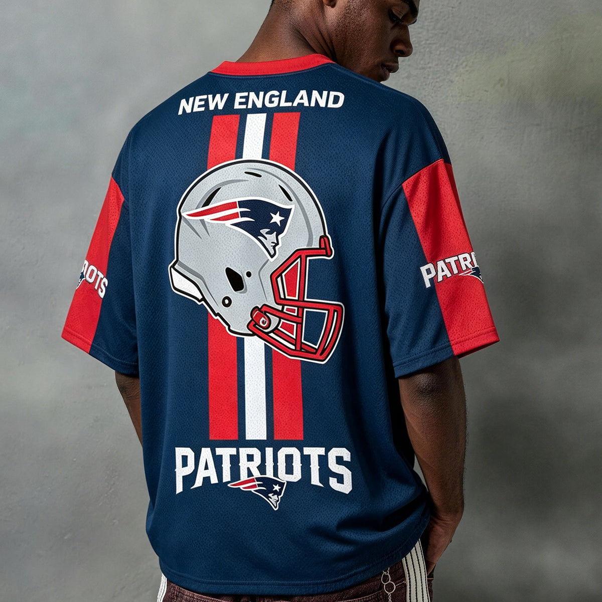 New England Patriots EST 1960 Vintage Mascot Graphic Jersey Shirts Main image