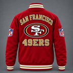 San Francisco 49ers Red Varsity Jacket