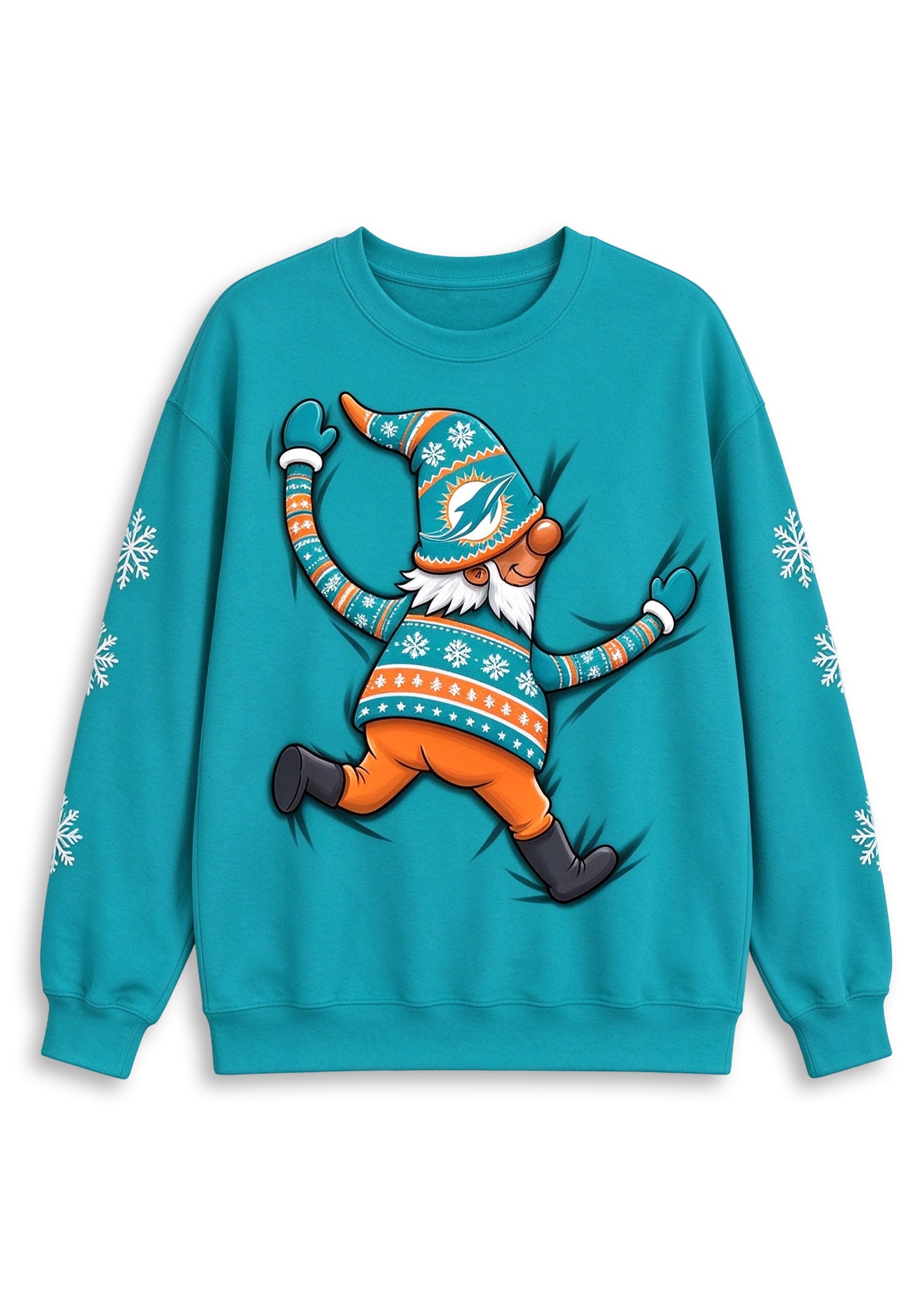Women's Miami Dolphins Christmas Crewneck Sweatshirt Secondary image