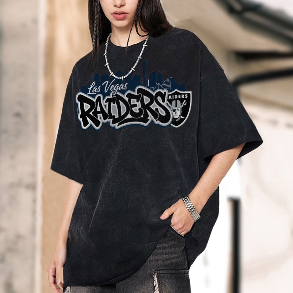 Las Vegas Raiders Unisex Vintage Washed T-shirts Secondary image