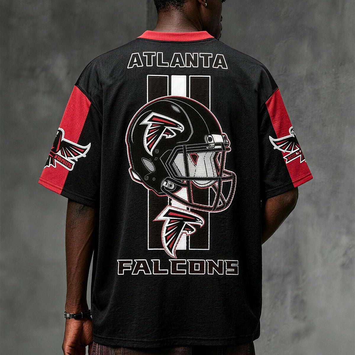 Atlanta Falcons Floral Skull Graphic Jersey Shirts