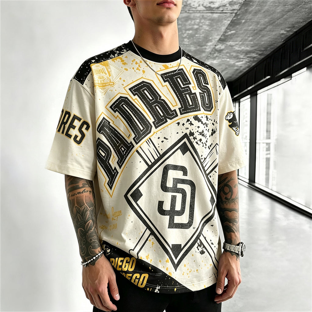 San Diego Padres Distressed Game Day Graphic T-Shirt