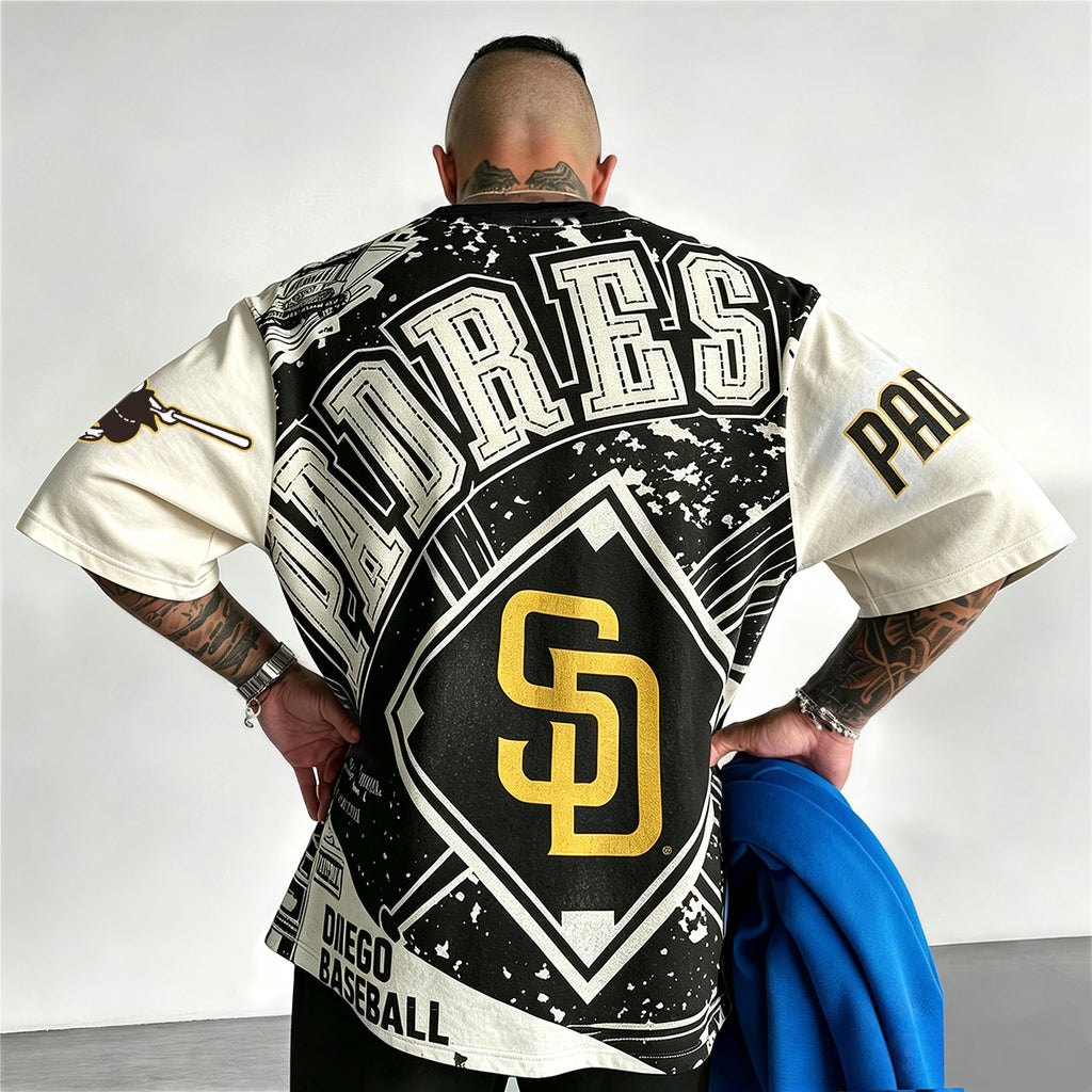 San Diego Padres Distressed Game Day Graphic T-Shirt