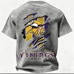 Minnesota Vikings Printed Unisex 100% Pure Cotton 100% pure cotton Washed T-Shirt