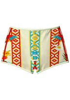 Tropical Floral Tribal Colombia Booty Shorts