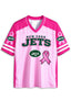 Women New York Jets Breast Cancer Awareness Pink Ribbon Mesh Jersey