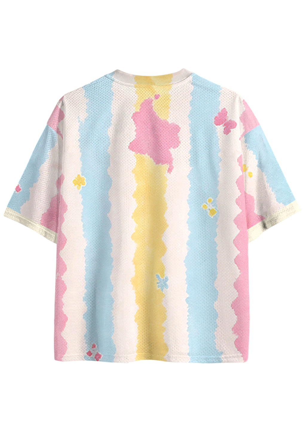 Pastel Striped Colombianisima Mesh Jersey Shirts