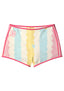 Pastel Striped Colombianisima Booty Shorts