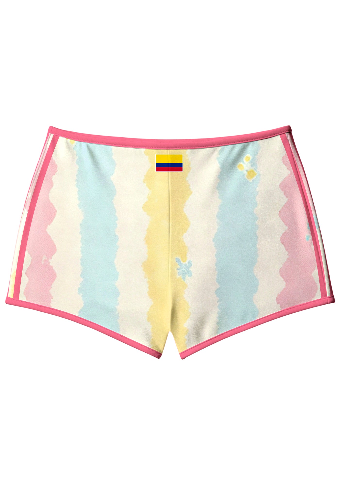 Pastel Striped Colombianisima Booty Shorts Secondary image