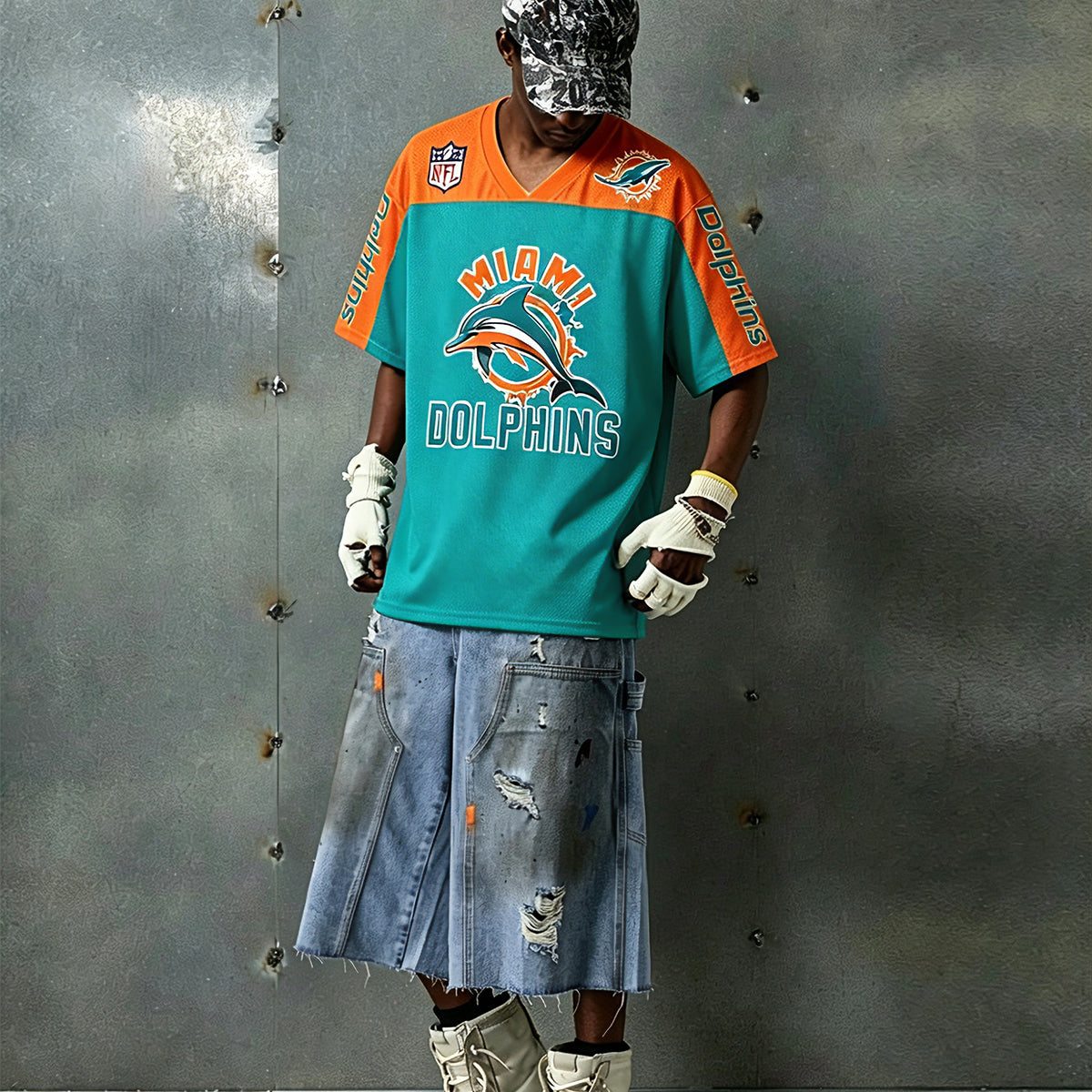 Miami Dolphins Team Logo Graphic Jersey Shirts