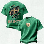 New Orleans Saints Printed Unisex 100% Pure Cotton Washed T-Shirt