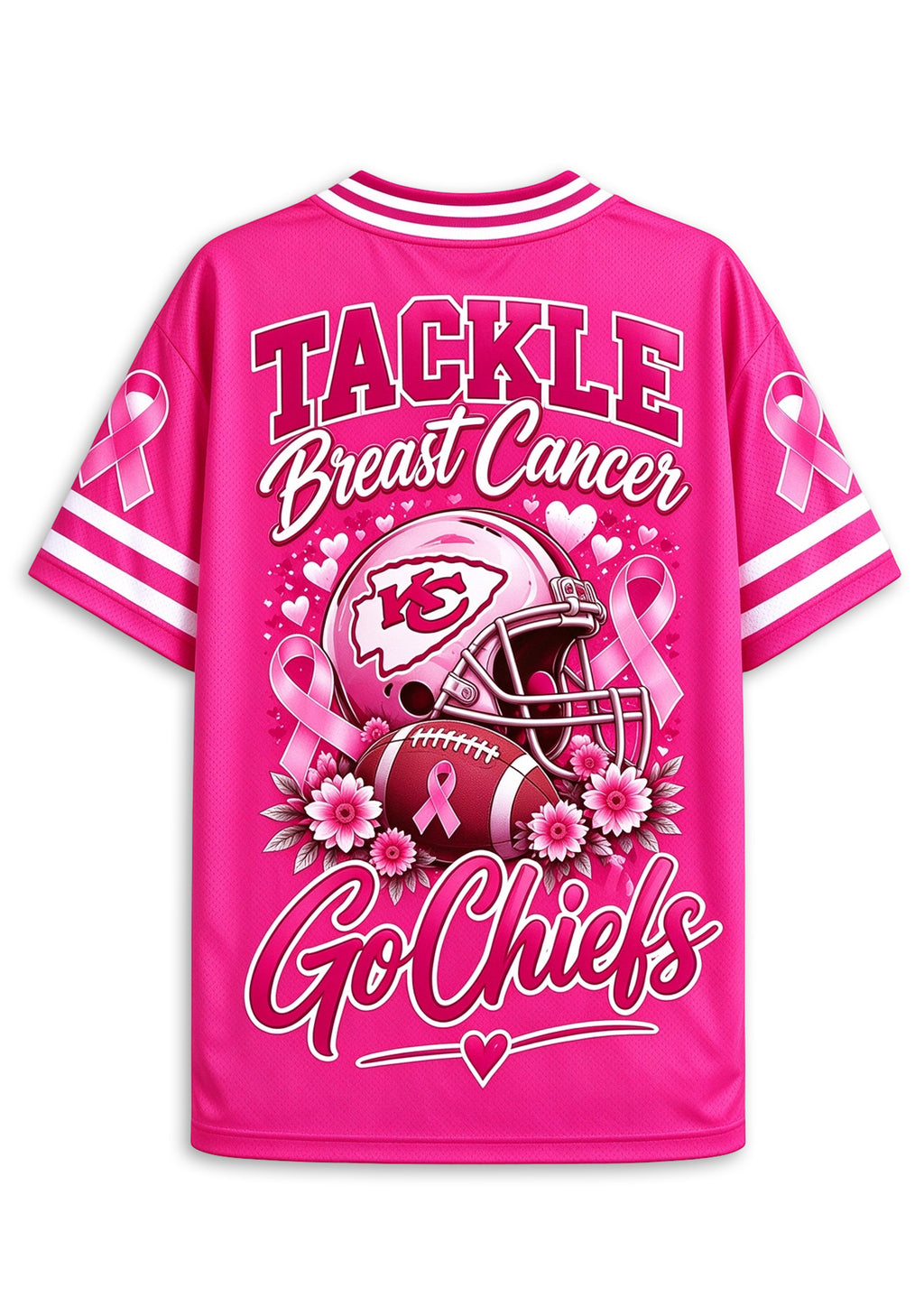 Women Kansas City Chiefs Breast Cancer Awareness Pink Football Jersey