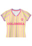 Pastel Pink Yellow Striped Colombia Baby Tee