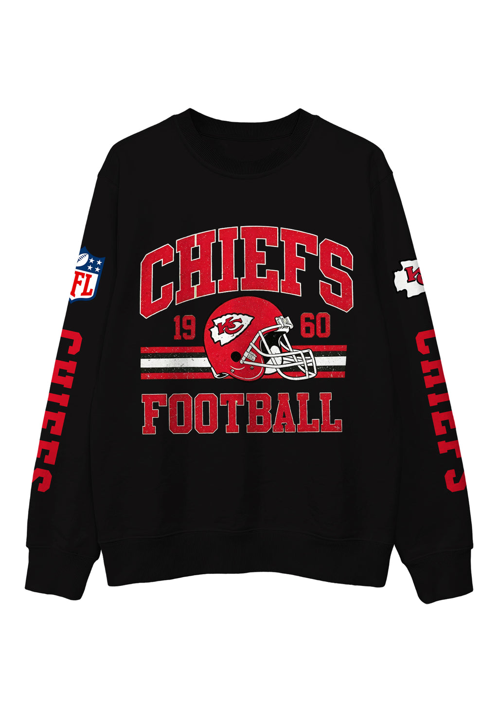 Retro Kansas City Chiefs 1960 Football Graphic Crewneck Sweatshirt