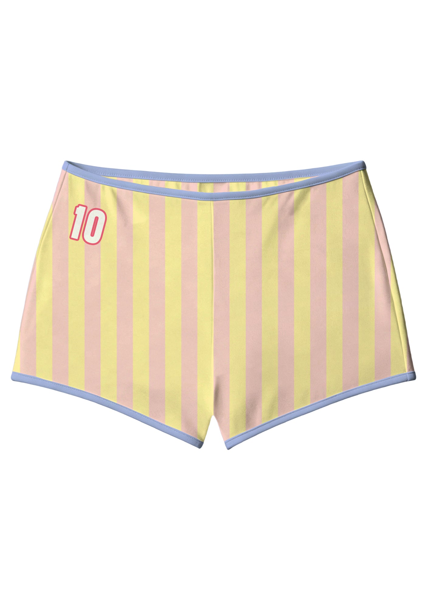 Pastel Pink Yellow Striped Colombia Booty Shorts Main image