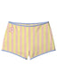 Pastel Pink Yellow Striped Colombia Booty Shorts