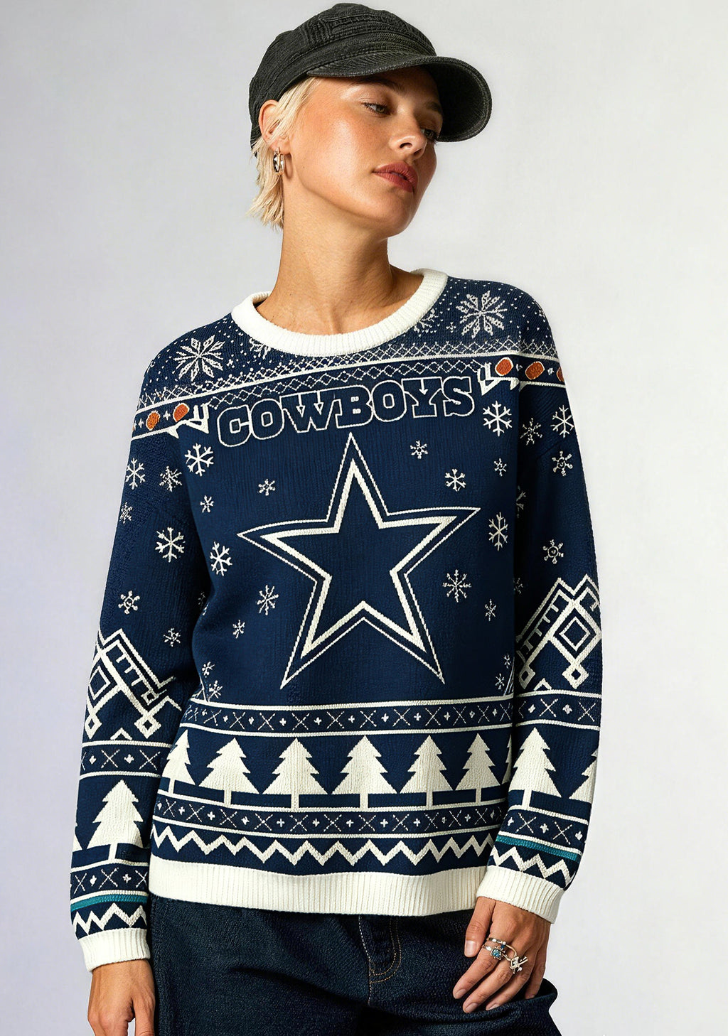 Dallas Cowboys Sugar Skull Ugly Christmas Football Fan Sweatshirt