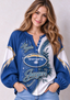 Women’s Los Angeles Chargers Floral Game Day Fan Long Sleeve Shirt