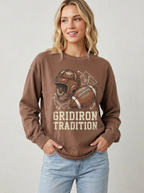 Women's Football Fan Gridiron Tradition Helmet Printed Sweatshirt
