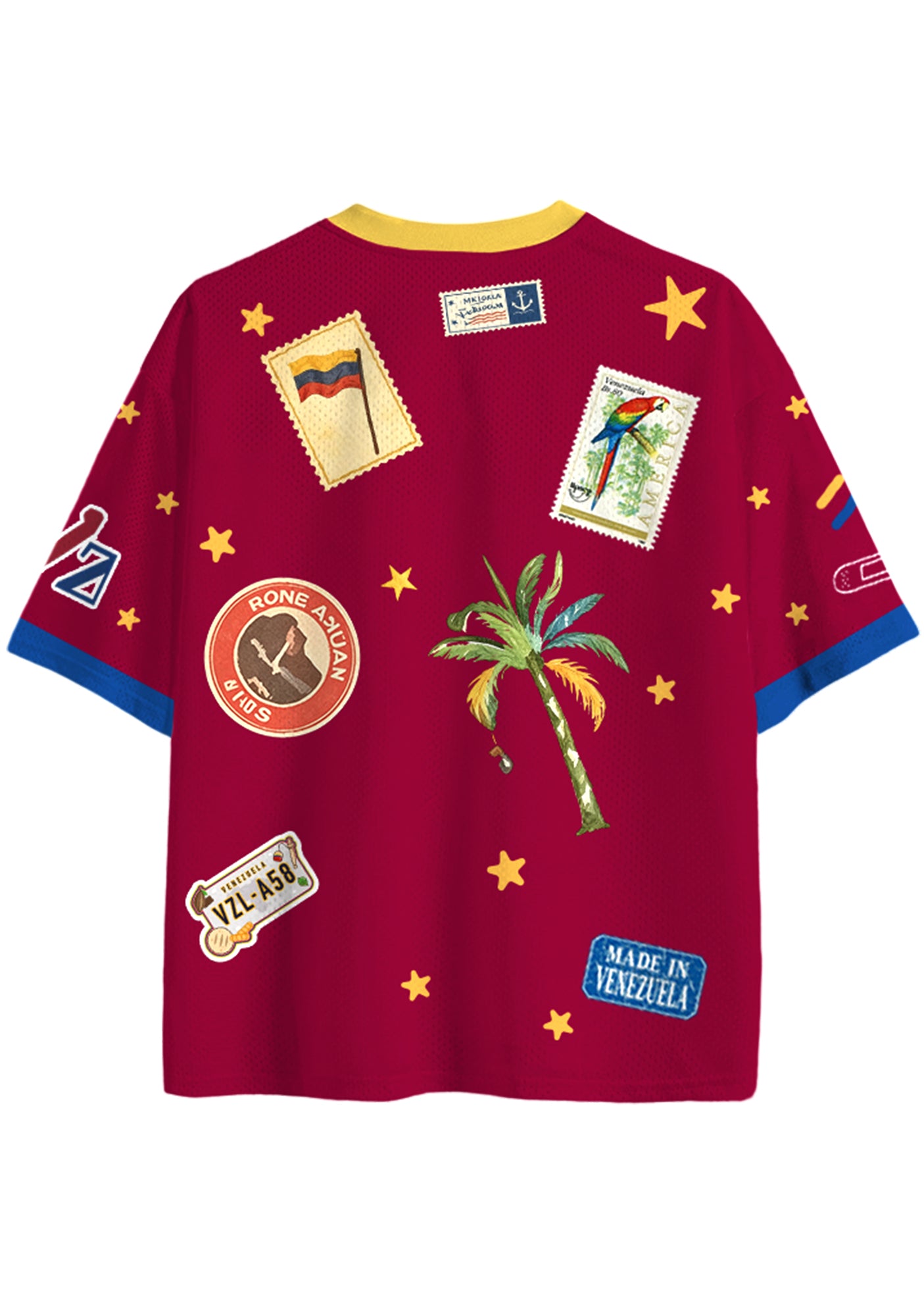 Venezuela Orchid Star Print Mesh Jersey Shirts Secondary image