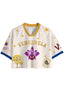 Venezuela National Orchid Yellow Star Tree Bird Stamp Cropped Jersey Shirt