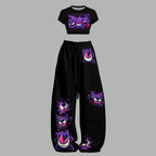 Women T-Shirt  & Elasticated Trousers Two-Piece Set 2605009530