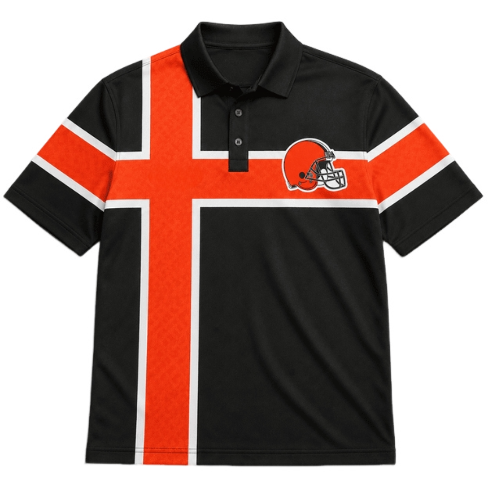 Cleveland Browns Color‑Block Fan Polo Shirt