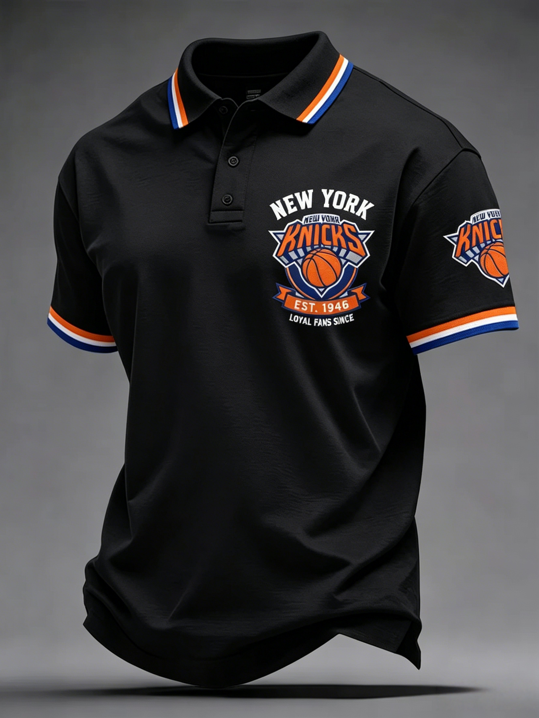 Men's New York Knicks Basketball Team Fan Polo Shirt Secondary image