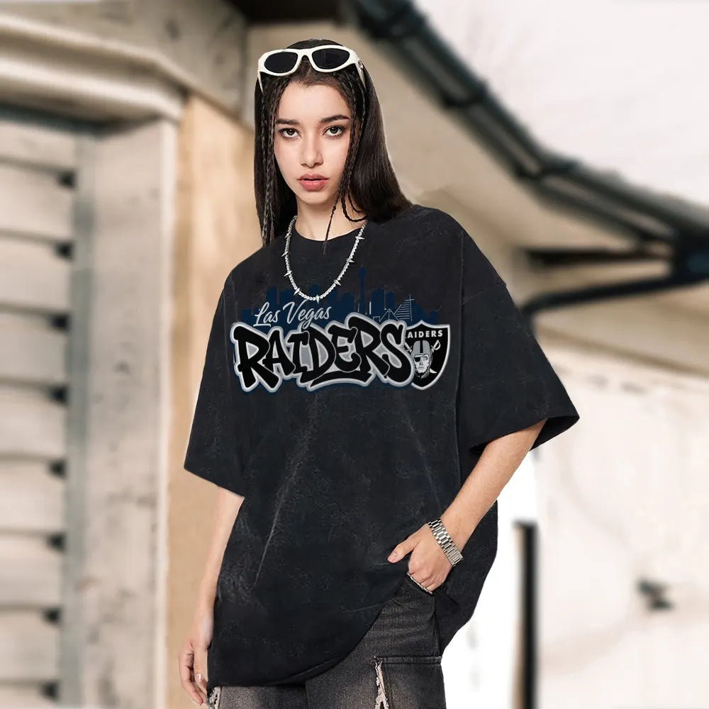 Las Vegas Raiders Unisex Vintage Washed T-shirts