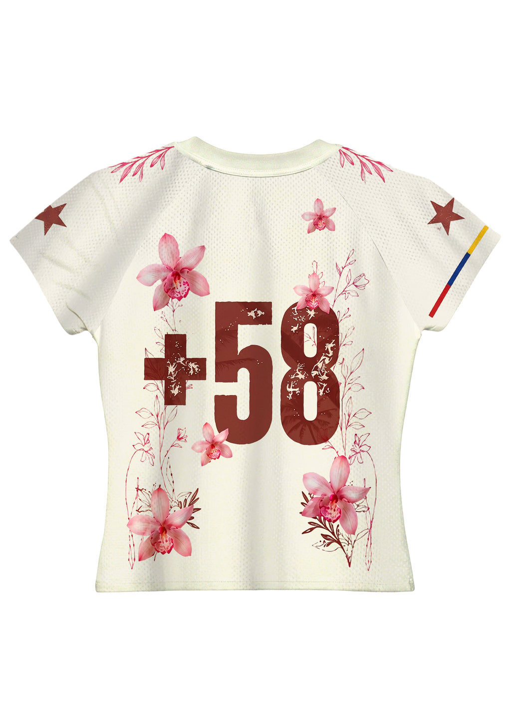 Venezuela Pink Floral Orchid Graphic Baby Tee