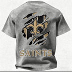 New Orleans Saints Printed Unisex 100% Pure Cotton Washed T-Shirt