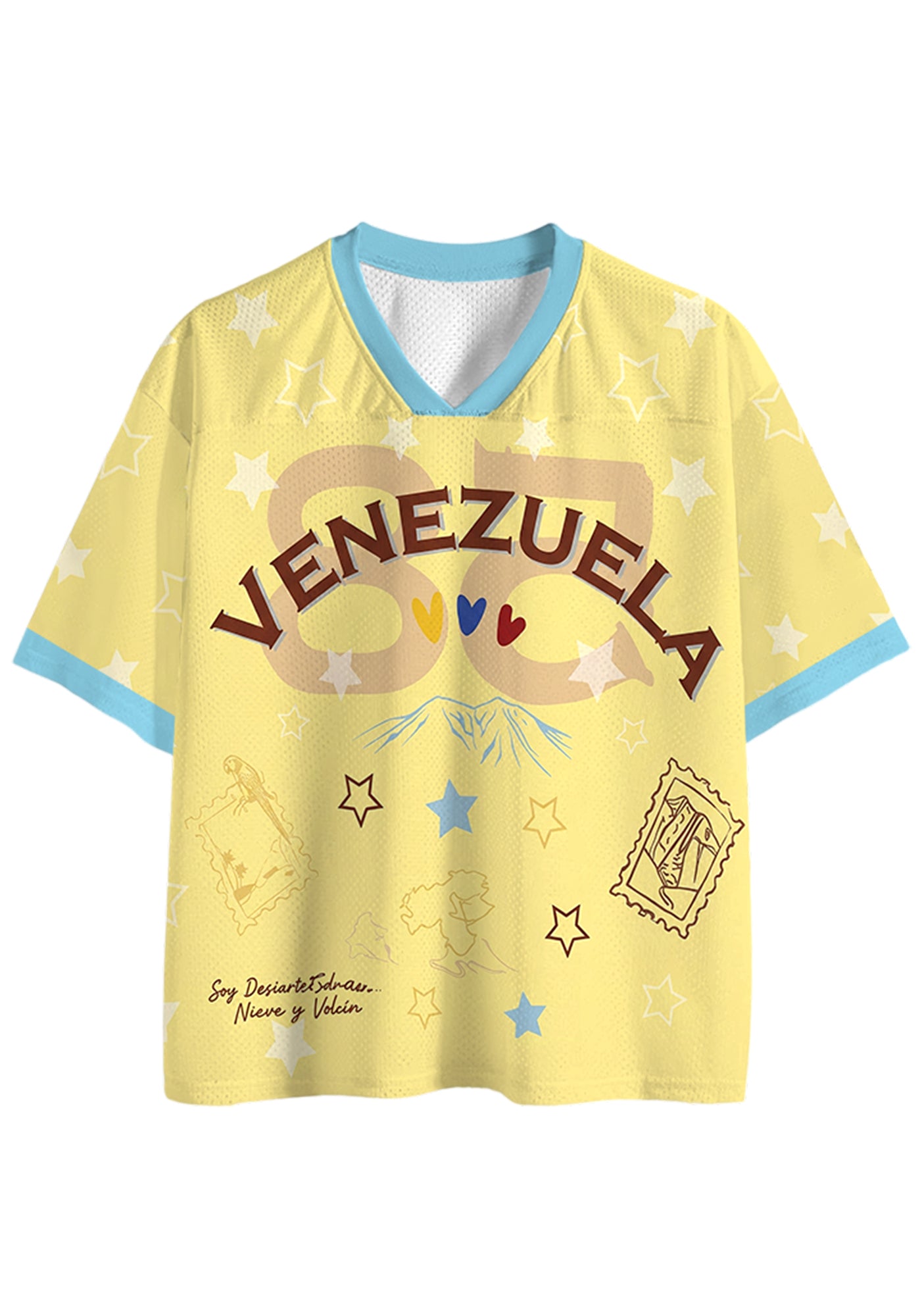 Venezuela Travel Stamp Star Graphic Mesh Jersey Shirts Main image