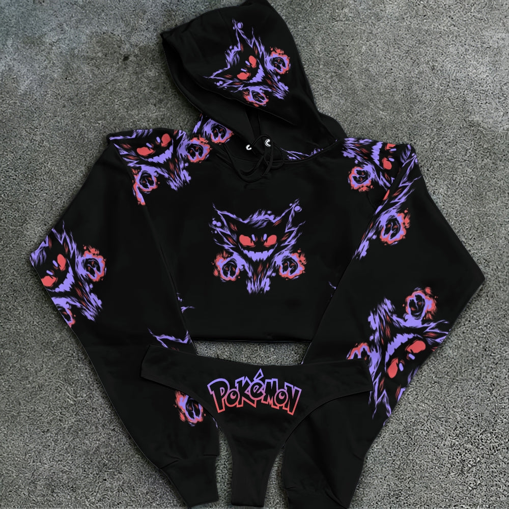 Pokémon Women's Cropped Hoodie & Thong Sets