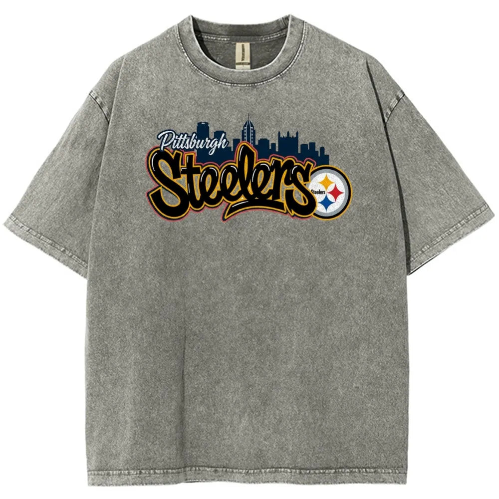 Pittsburgh Steelers Unisex Vintage Washed T-shirt