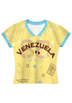 Venezuela Travel Stamp Star Graphic Baby Tee