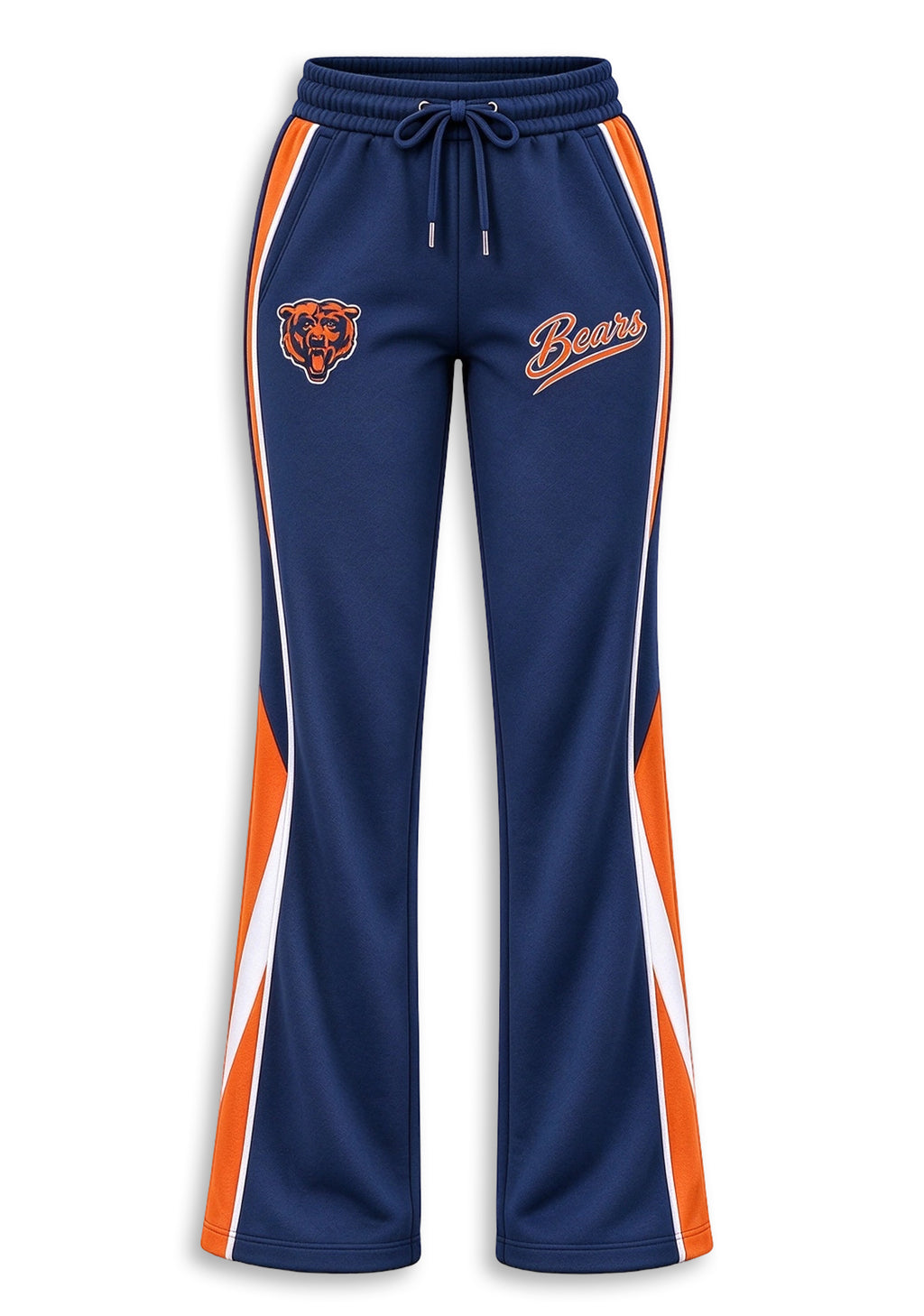 Women's  Chicago Bears Crewneck Sweatshirt & Flared Pants 2 Piece Set